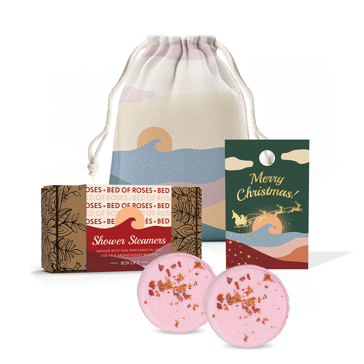 Xmas Twin Shower Steamers Set