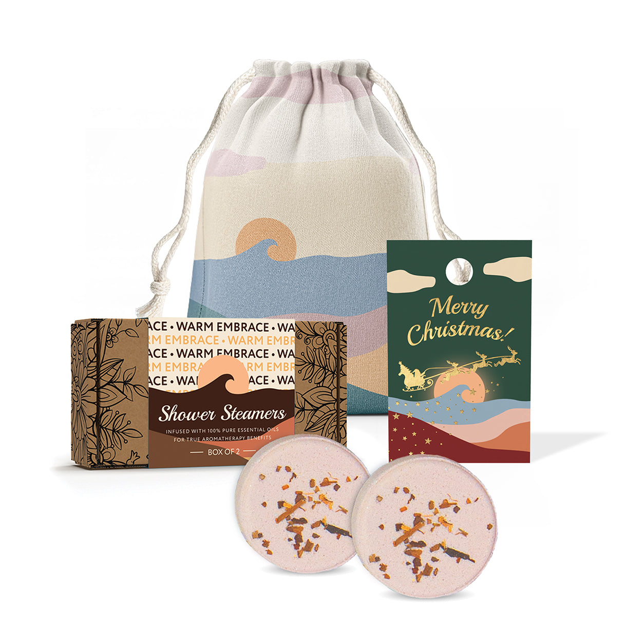 Xmas Twin Shower Steamers Set