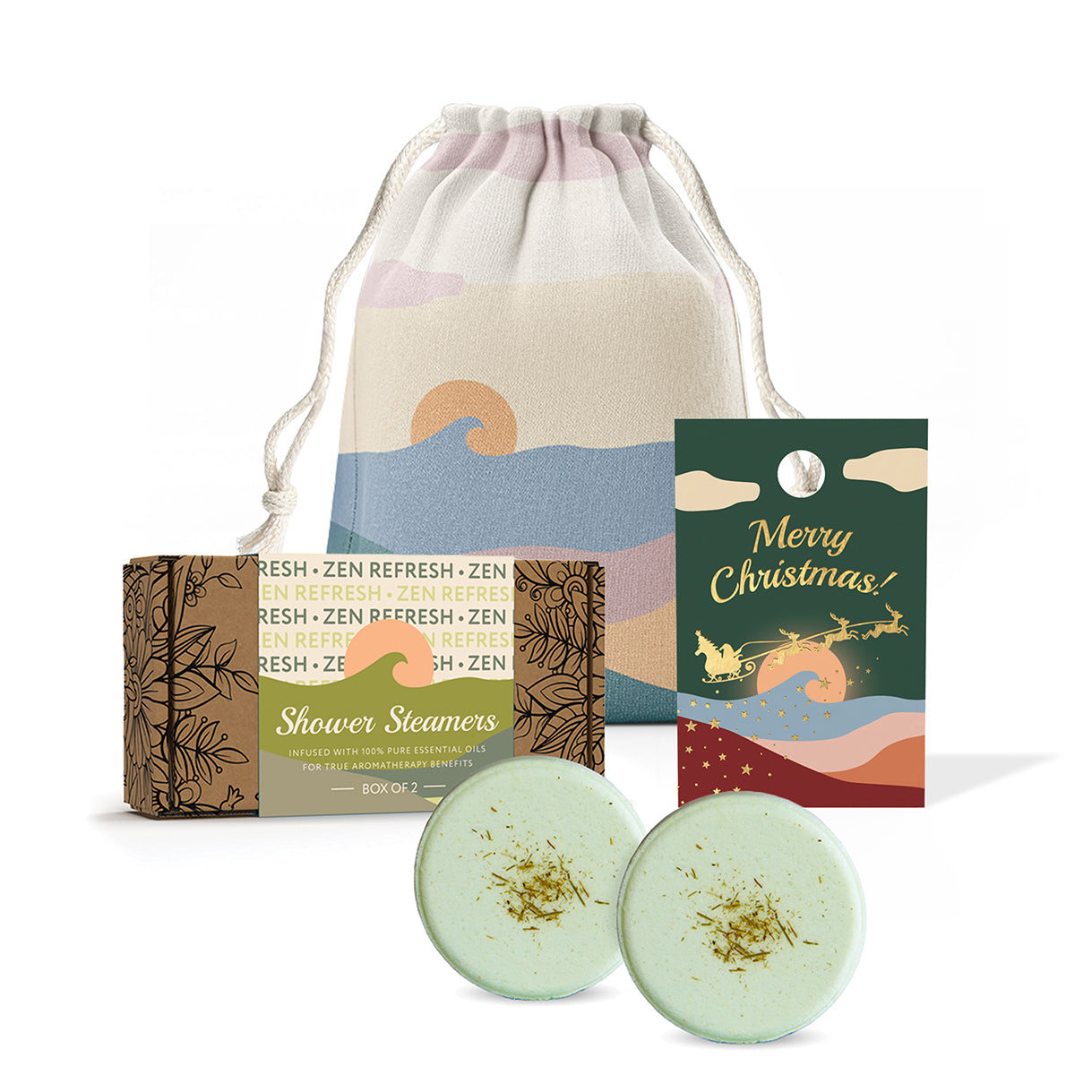 Xmas Twin Shower Steamers Set