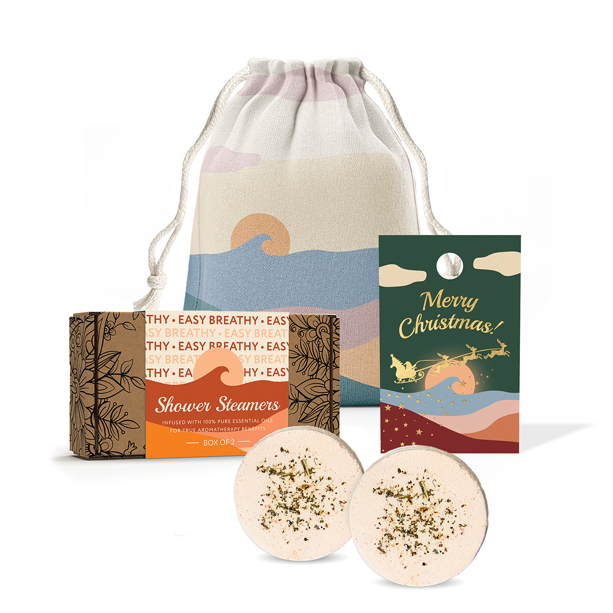 Xmas Twin Shower Steamers Set