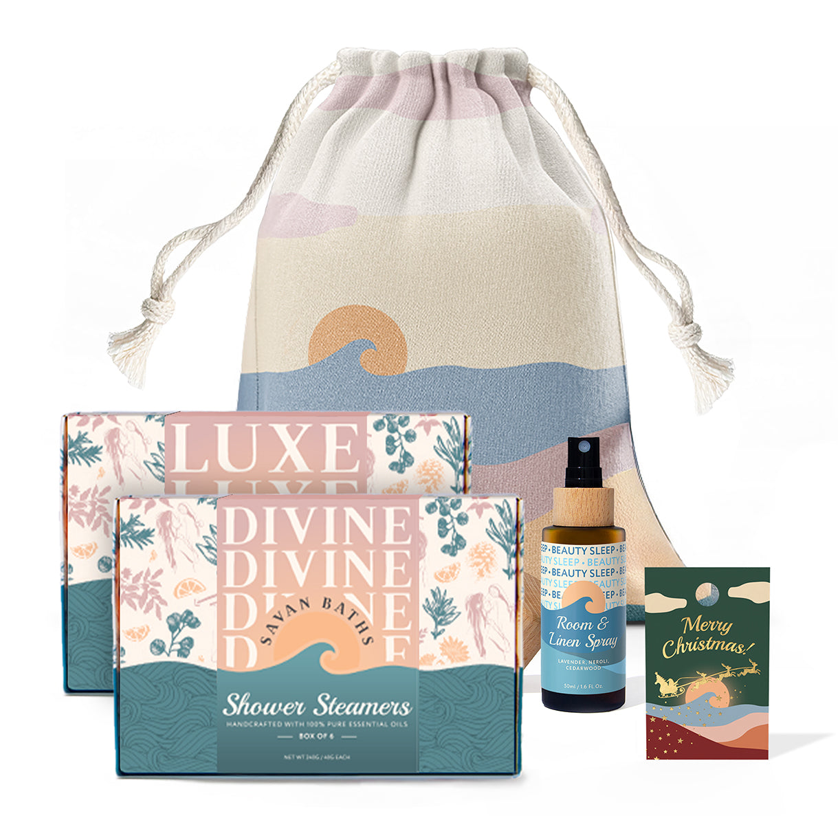 Xmas DIVINE &amp; LUXE Gift Sets + Linen Spray 50ml