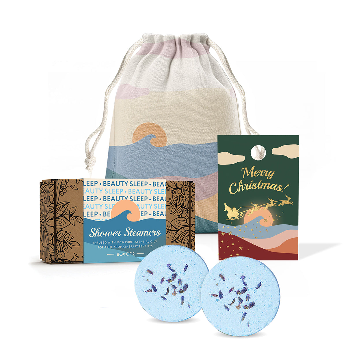 Xmas Twin Shower Steamers Set