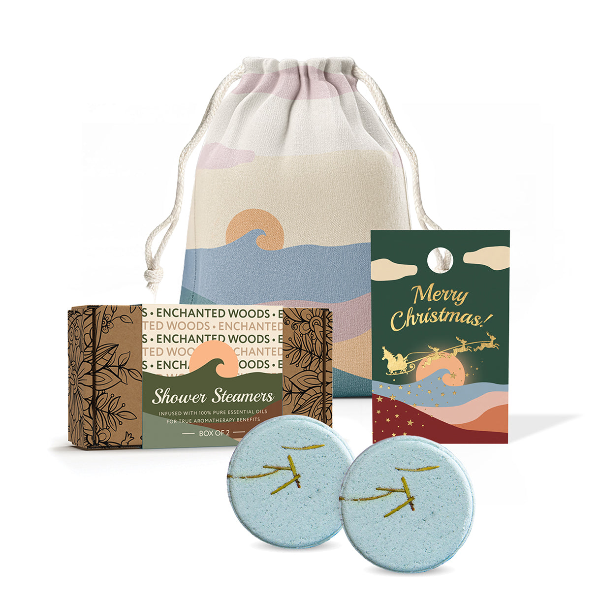 Xmas Twin Shower Steamers Set