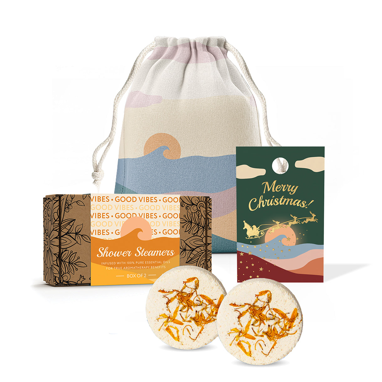 Xmas Twin Shower Steamers Set