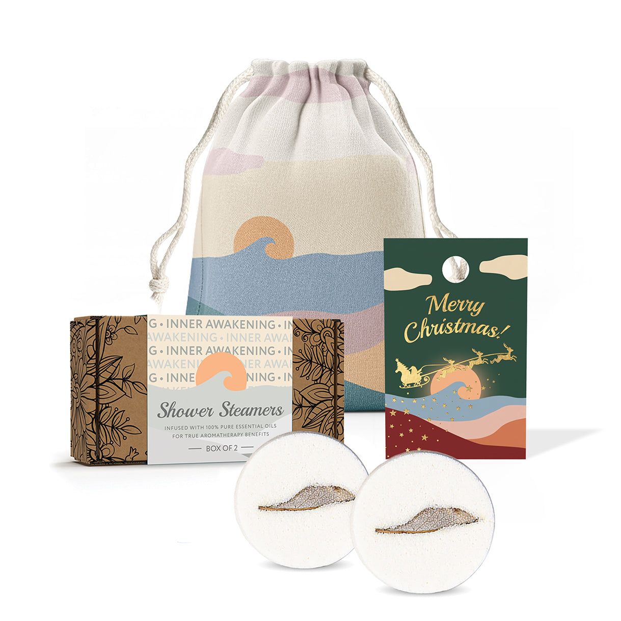 Xmas Twin Shower Steamers Set