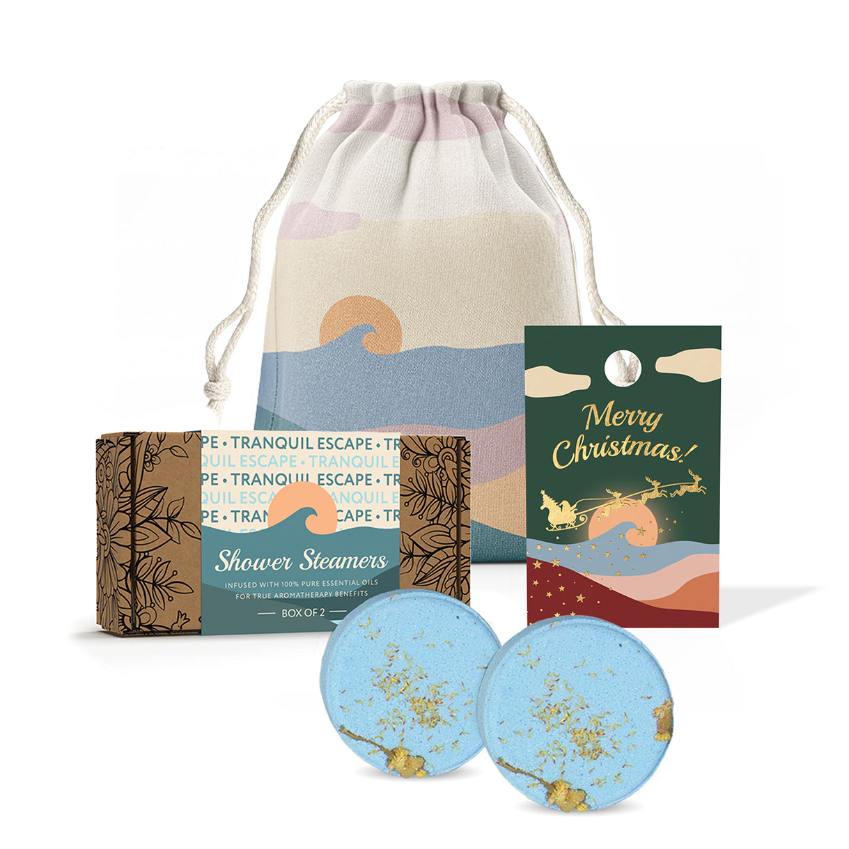 Xmas Twin Shower Steamers Set