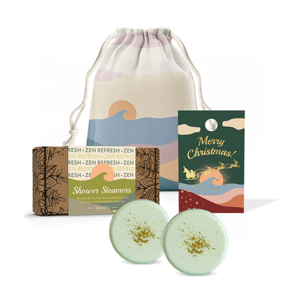 Xmas Twin Shower Steamers Set